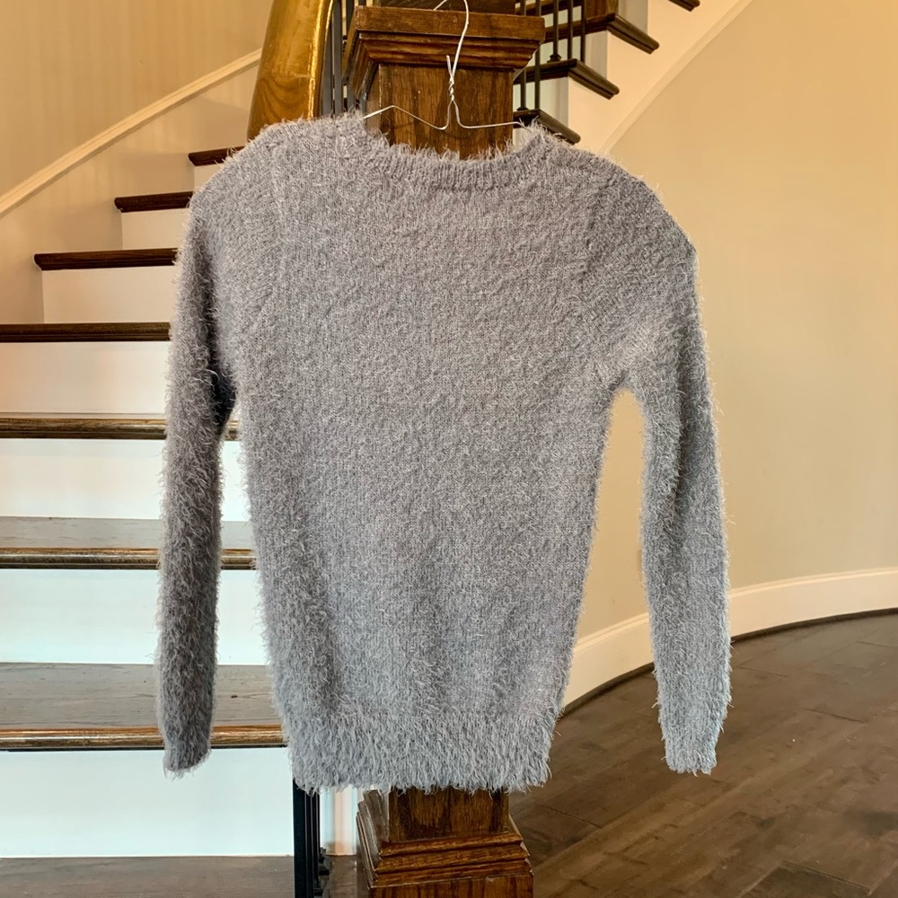 Gray Fuzzy Sweater - Picture 3 of 3
